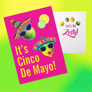 Tarjeta Personalizado Divertido Limón Lima Cinco de Mayo