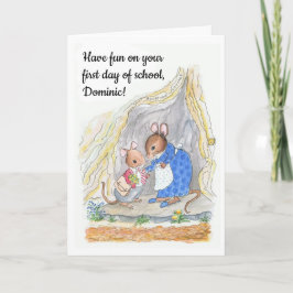 Tarjeta Personalizado Divertido ratón lindo Buena suerte N