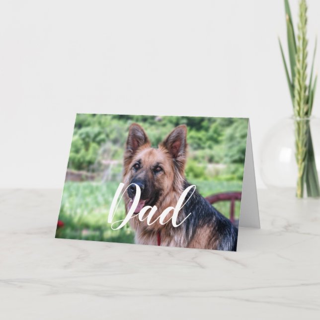 Tarjeta Personalizado Dog Dad Funny Photo Happy Fathers Da (Anverso)