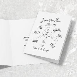 Tarjeta Personalizado Doodle Balón moderno Cumpleaños Foll