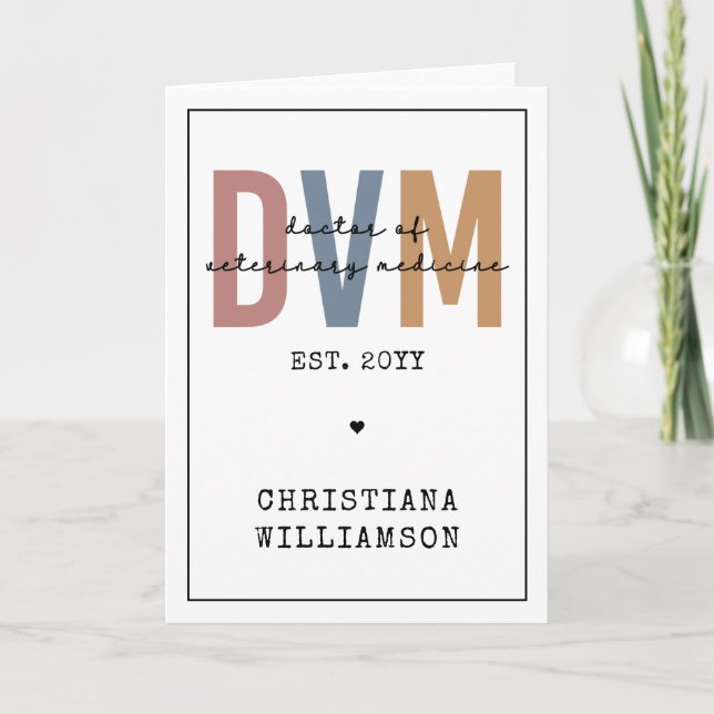 Tarjeta Personalizado DVM Médica de Regalos de Medicina Ve (Anverso)