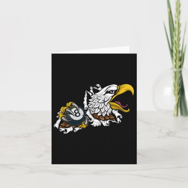 Tarjeta Personalizado Eagle Pool 8 Ball Billiards (Anverso)