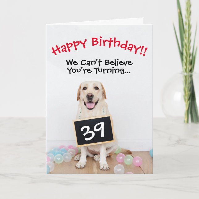 Tarjeta Personalizado Editable Age Dog Lover Cumpleaños (Anverso)
