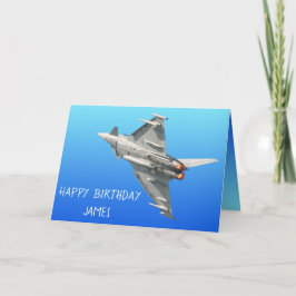 Tarjeta Personalizado el cumpleaños del tifón Eurofighter