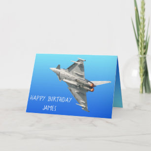 Tarjeta Personalizado el cumpleaños del tifón Eurofighter