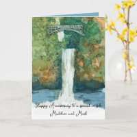 Personalizado el puente de cascada de aniversario 