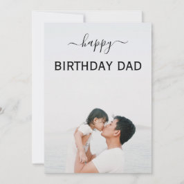 Tarjeta personalizado elegante foto feliz cumpleaños padre