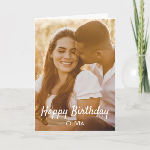 Tarjeta Personalizado elegante moderno foto feliz cumpleañ