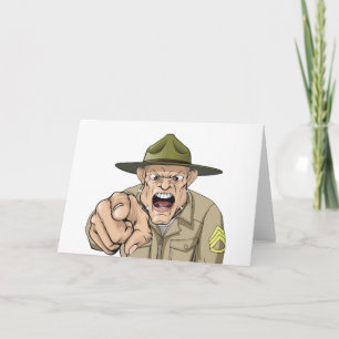 Tarjeta Personalizado enojado sargento del ejército gritan