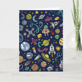 Tarjeta Personalizado Explorador de espacio Tema de los ni