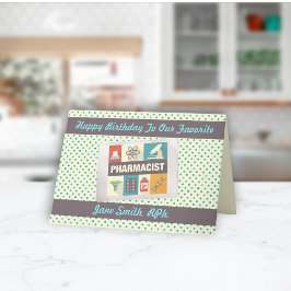 Tarjeta Personalizado Farmacéutico Profesional・Cumpleaños