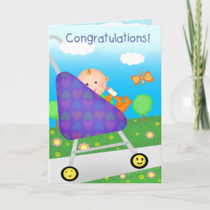 Tarjeta Personalizado Felicitaciones Recién nacido / Llega