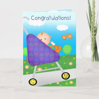Tarjeta Personalizado Felicitaciones Recién nacido / Llega