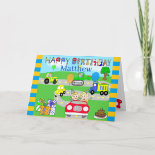 Tarjeta Personalizado feliz cumpleaños de niño pequeño