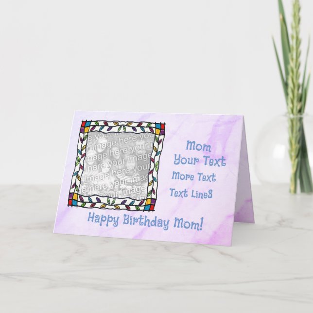 Tarjeta Personalizado Feliz cumpleaños, mamá (Anverso)