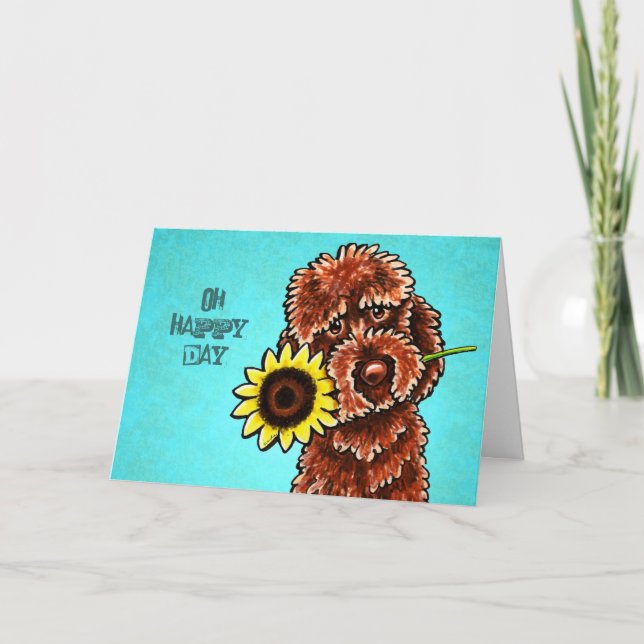 Tarjeta Personalizado feliz del día del girasol de (Anverso)