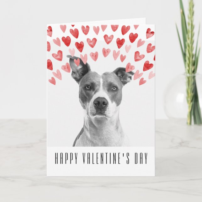 Tarjeta Personalizado feliz Día de San Valentín del perro (Anverso)