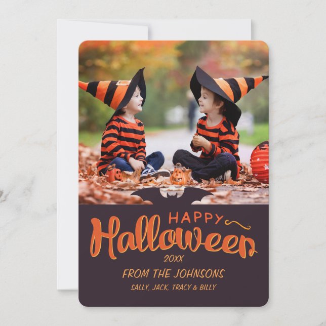 Tarjeta personalizado Feliz Halloween 2017 (Anverso)