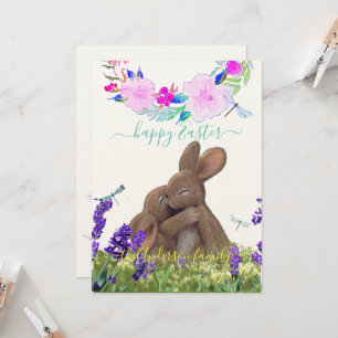 Tarjeta Personalizado Feliz Pascua Shabby Chic Boho Style 