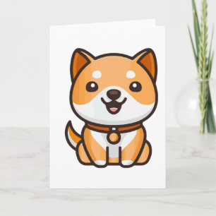 Tarjeta personalizado feliz shiba inu