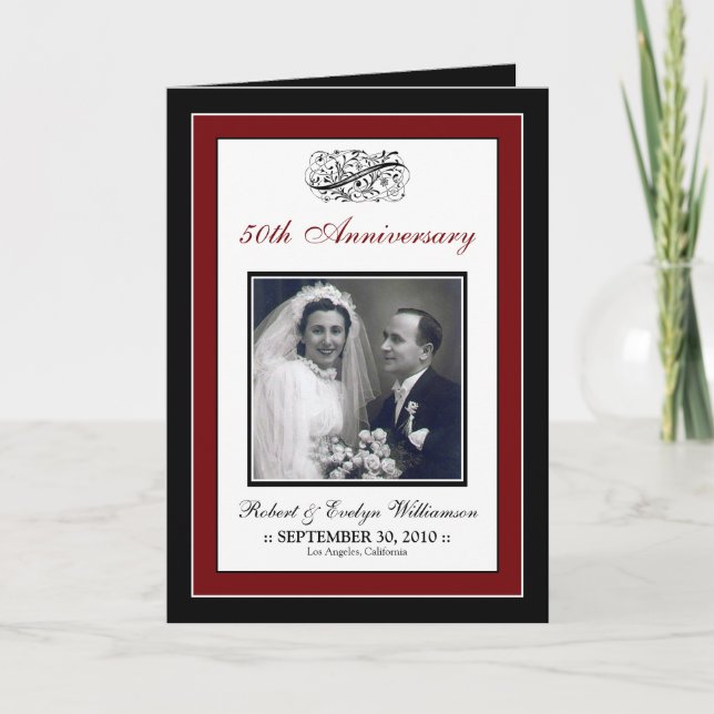 Tarjeta Personalizado Fiesta Aniversario Elegante  (Anverso)