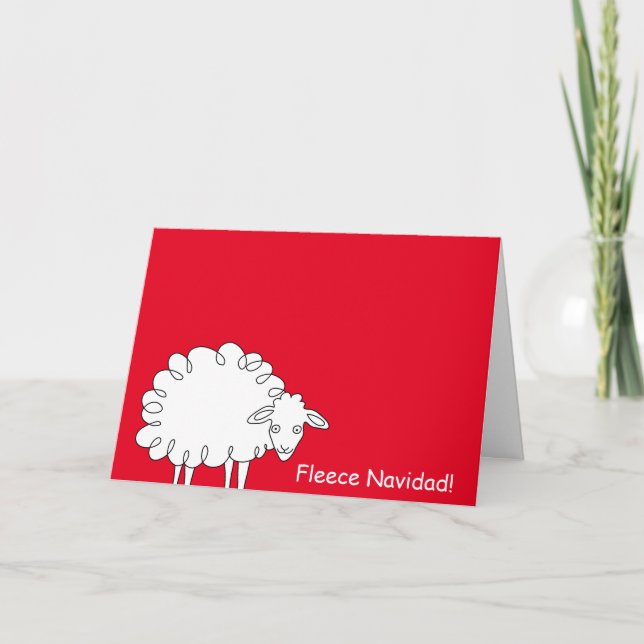 Tarjeta Personalizado Fleece Navidad (Anverso)
