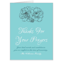 Personalizado Flor Azul Gracias por tus oraciones