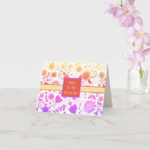 Tarjeta Personalizado floral de flor de arcoiris inespirit