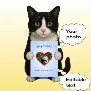 Tarjeta Personalizado foto de cumpleaños de mascota
