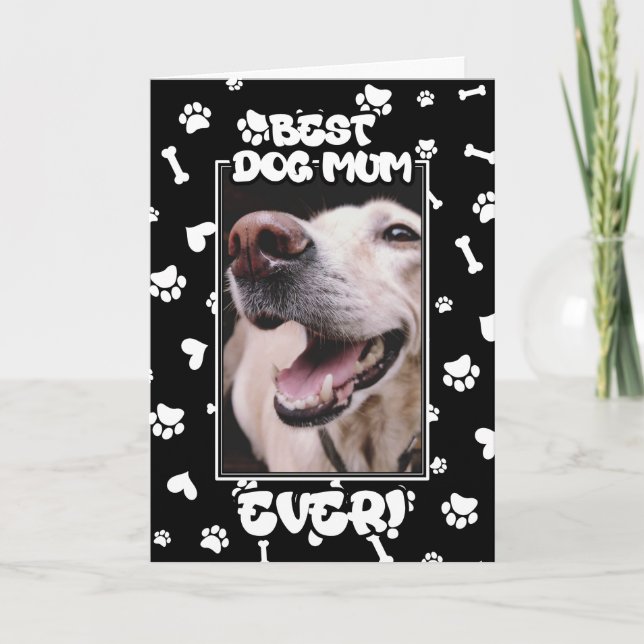 Tarjeta Personalizado foto mejor Mamá de perro en el día d (Anverso)