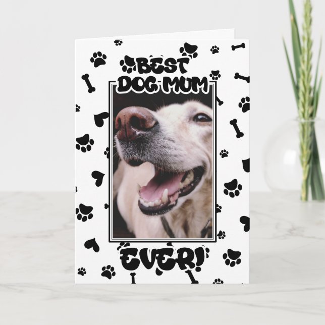 Tarjeta Personalizado foto mejor Mamá de perro en el día d (Anverso)
