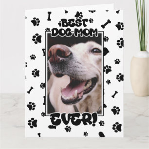 Tarjeta Personalizado Foto Mejor Mamá Perro Día de la Madr