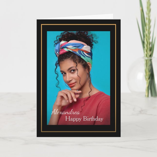 Tarjeta Personalizado fotográfico de cumpleaños (Anverso)