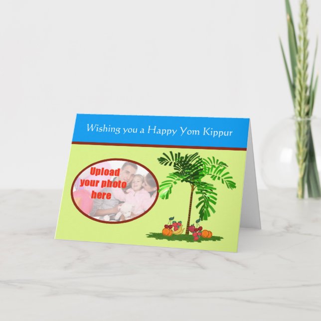 Tarjeta Personalizado fotográfico de la festividad judía d (Anverso)