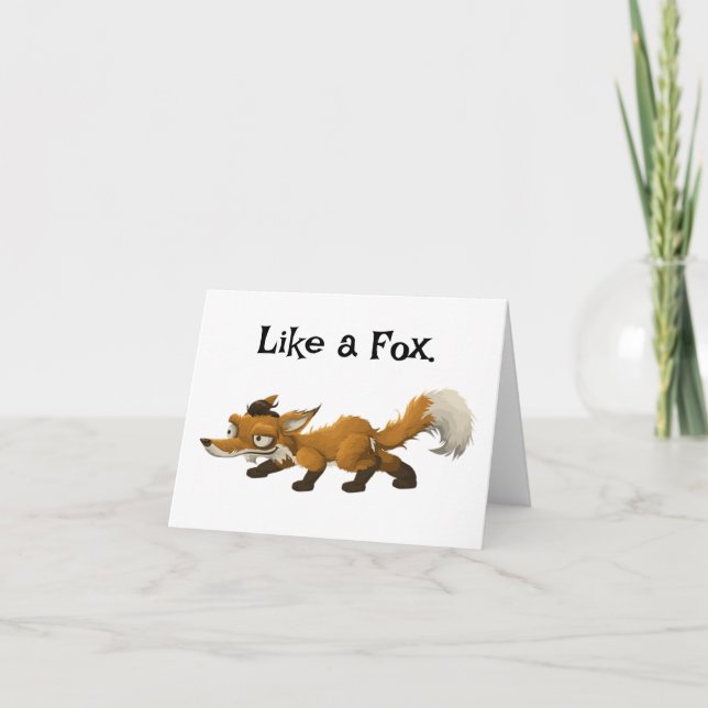 Tarjeta Personalizado Fox inteligente - Diseño "Como un Fo (Anverso)