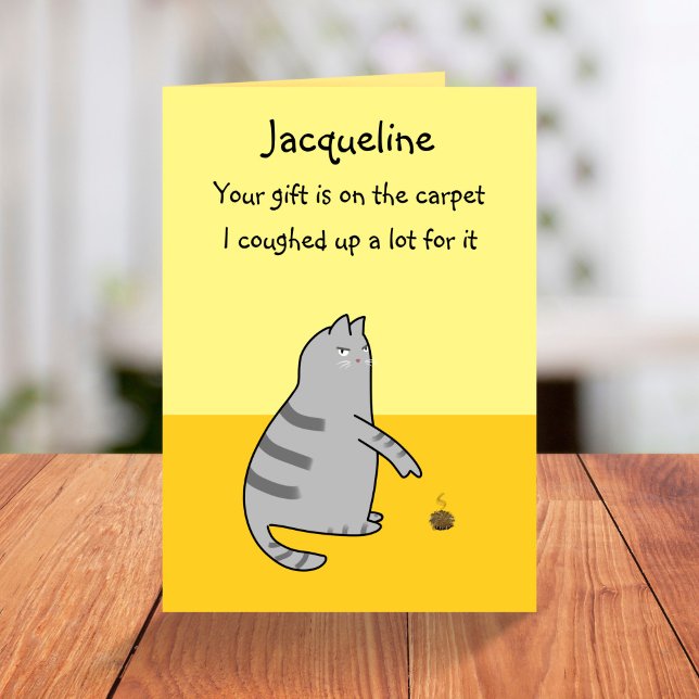 Tarjeta Personalizado Funny Cat Personalizado Tos Regalo C (Subido por el creador)