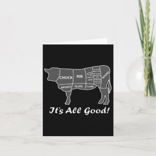 Tarjeta Personalizado Funny Gráfica Bbq Beef Brisket Steak