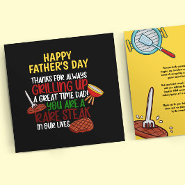 Tarjeta Personalizado Funny Grill Chef Papá