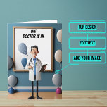 Tarjeta Personalizado Funny Médica Cumpleaños<br><div class="desc">Esta graciosa tarjeta de cumpleaños del médica es específicamente para el médico/médica amigo o miembro de la familia en su vida. El diseño es colorido y cuenta con un médica personalizado. Dentro hemos escrito justo el mensaje correcto para hablar al momento, pero puedes personalizar con tus propias palabras. Busque otras...</div>