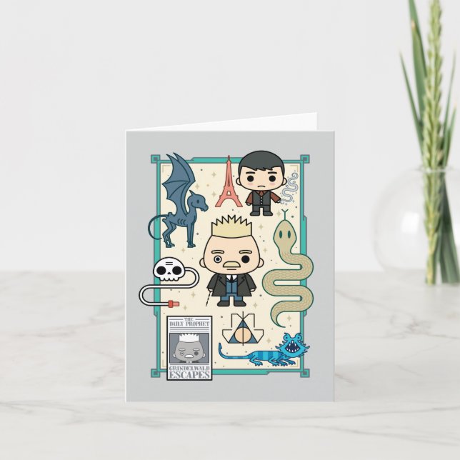 Tarjeta Personalizado GELLERT GRINDELWALD™ y Barebone (Anverso)