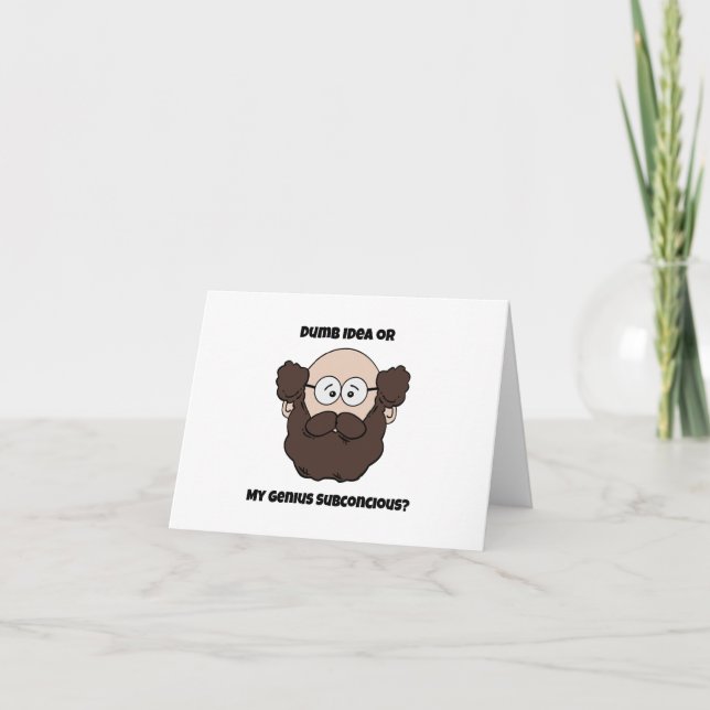 Tarjeta Personalizado, genio o imbécil de un profesor con  (Anverso)