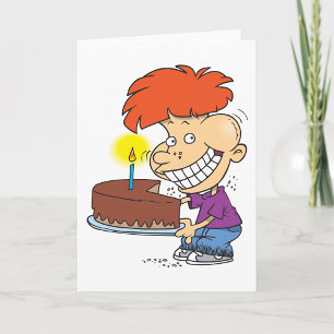 Tarjeta Personalizado gracioso con pastel de cumpleaños de