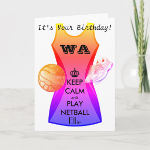 Tarjeta Personalizado guarde la cita del Netball de la