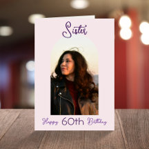 Personalizado Hermana 60 aniversario Arco fotográf
