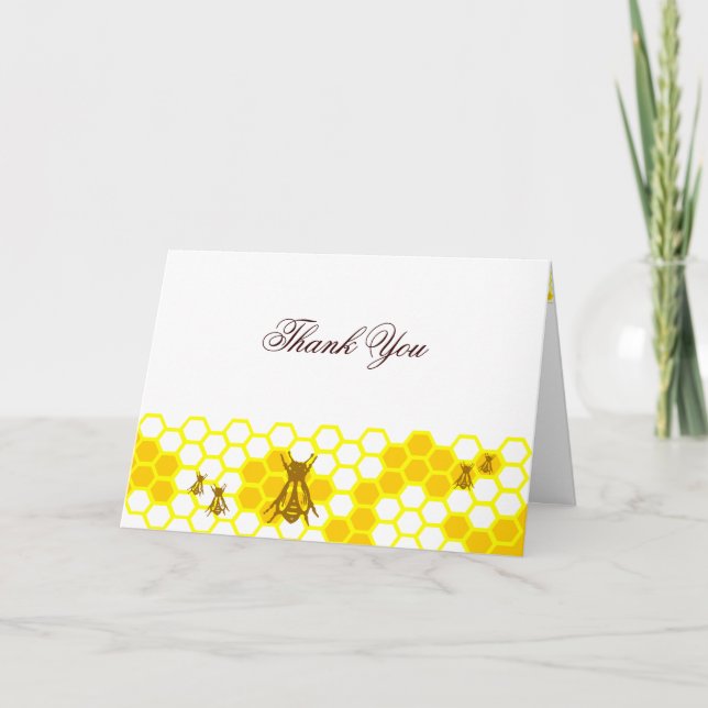 Tarjeta Personalizado Honey Bee Honeycomb (Anverso)