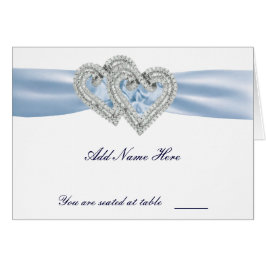 Tarjeta personalizado Ice Blue Hearts Place
