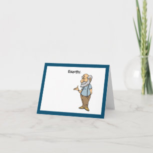 Tarjeta Personalizado inteligente del anciano, curiosa sab