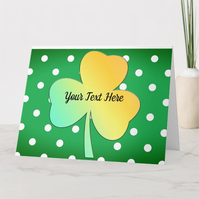 Tarjeta Personalizado irlandés del Día de San Patricio dis (Anverso)