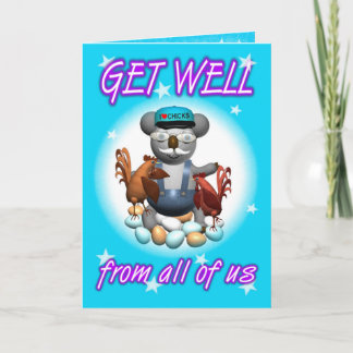 Tarjeta Personalizado Koala Chicken se pone bien