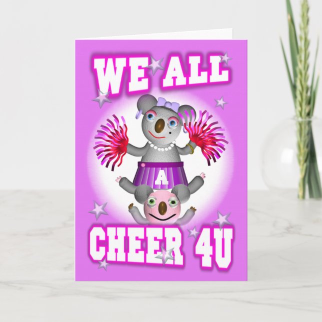 Tarjeta Personalizado Koala: Saludamos en blanco a 4U Get  (Anverso)